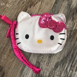 Hello Kitty Change Purse with Pink Sequined Bow